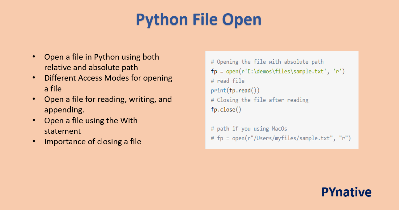 Python File Open 