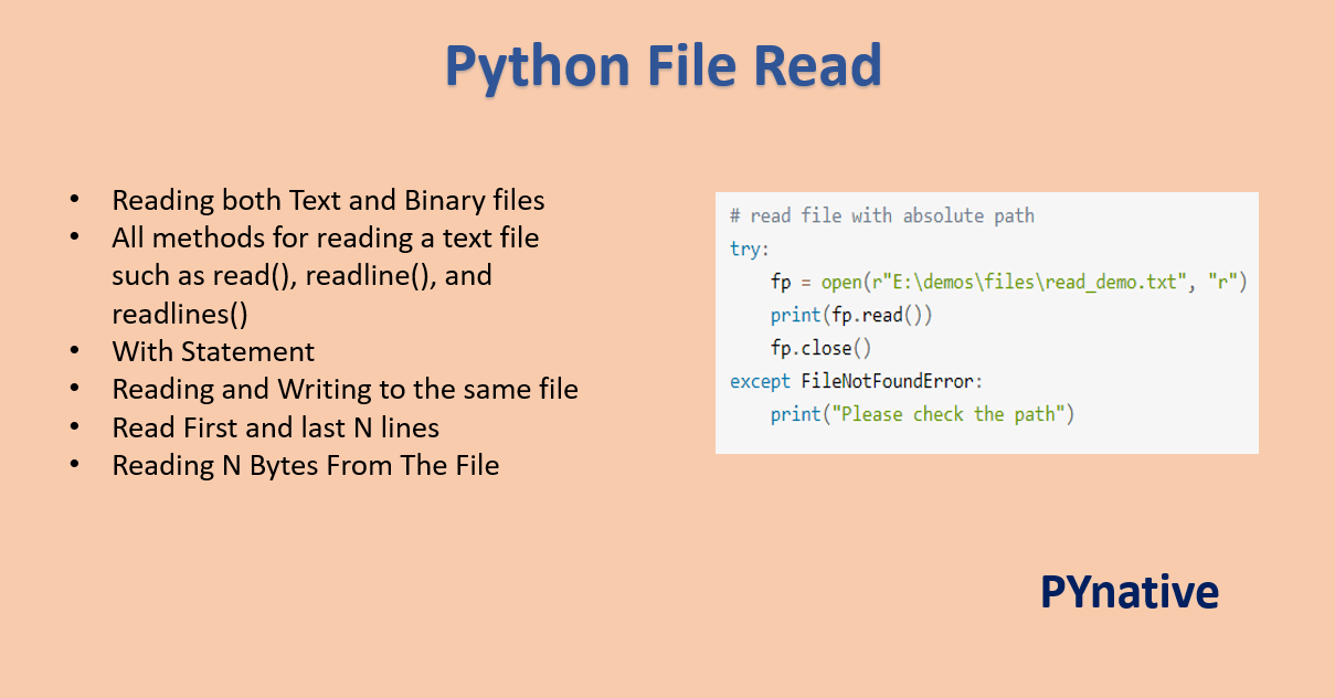 Reading Files In Python – Pynative