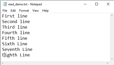 Sample text file