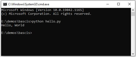 Run Python script using command line